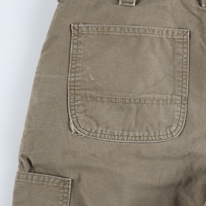 Carhartt Original Dungaree Fit Duck Painter Pants, Men's, Size 34 cotton beige type brown Vintage Second Hand