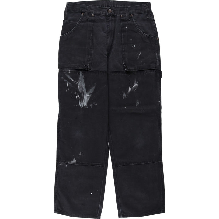 Dickies Relaxed Fit Painted Double Knee Duck Painter Pants, Men's Size W31 (approx.) cotton black type Vintage Second Hand