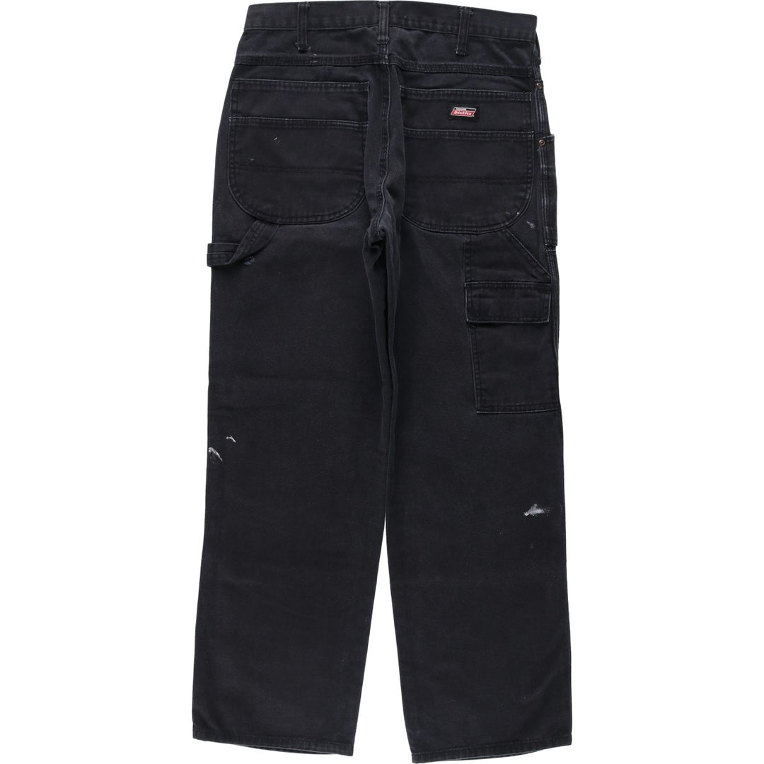 Dickies Relaxed Fit Painted Double Knee Duck Painter Pants, Men's Size W31 (approx.) cotton black type Vintage Second Hand
