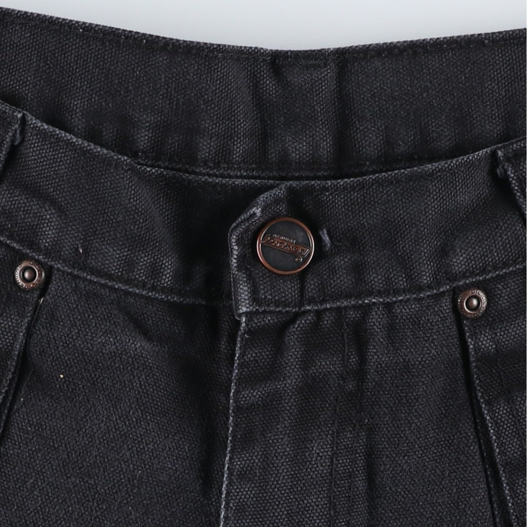 Dickies Relaxed Fit Painted Double Knee Duck Painter Pants, Men's Size W31 (approx.) cotton black type Vintage Second Hand