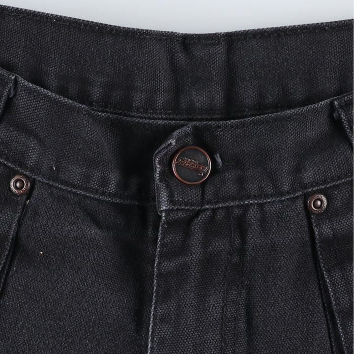Dickies Relaxed Fit Painted Double Knee Duck Painter Pants, Men's Size W31 (approx.) cotton black type Vintage Second Hand