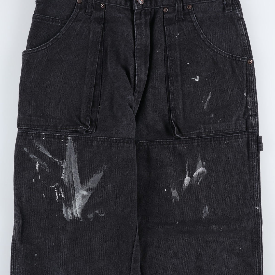Dickies Relaxed Fit Painted Double Knee Duck Painter Pants, Men's Size W31 (approx.) cotton black type Vintage Second Hand