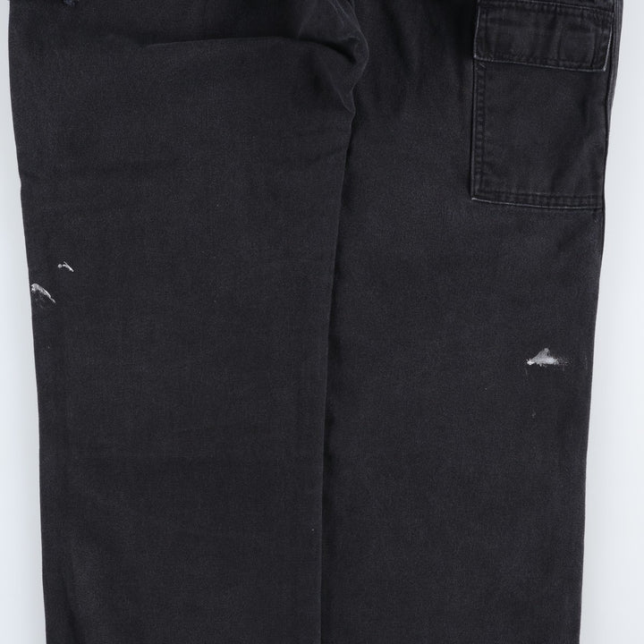 Dickies Relaxed Fit Painted Double Knee Duck Painter Pants, Men's Size W31 (approx.) cotton black type Vintage Second Hand