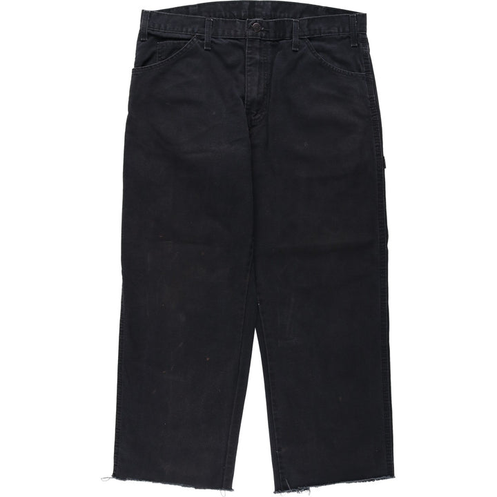 Dickies Cut-off Duck Painter Pants, Men's W36 (approx.) cotton black type Vintage Second Hand