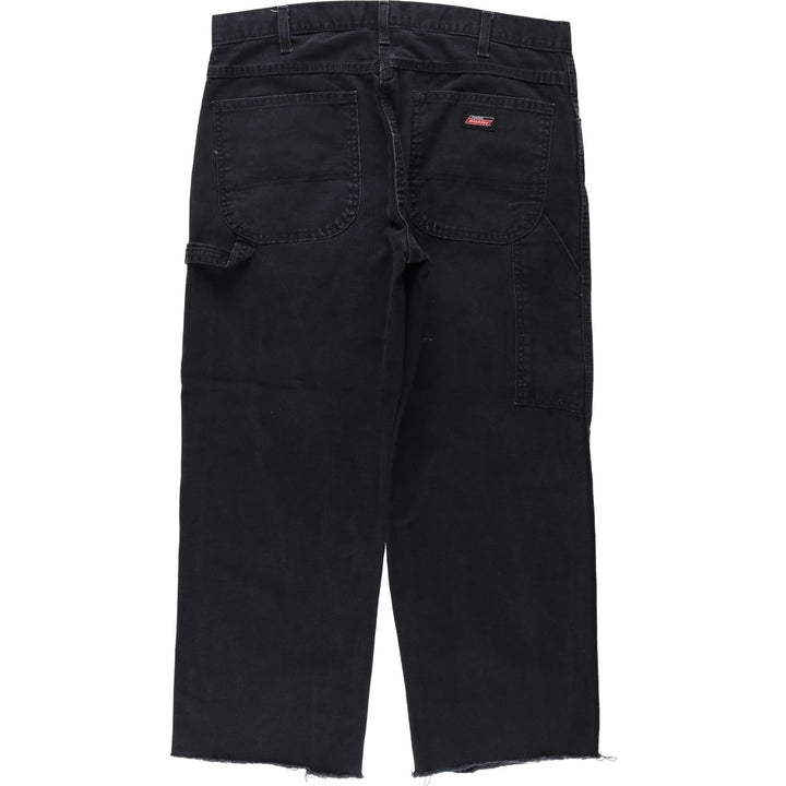 Dickies Cut-off Duck Painter Pants, Men's W36 (approx.) cotton black type Vintage Second Hand