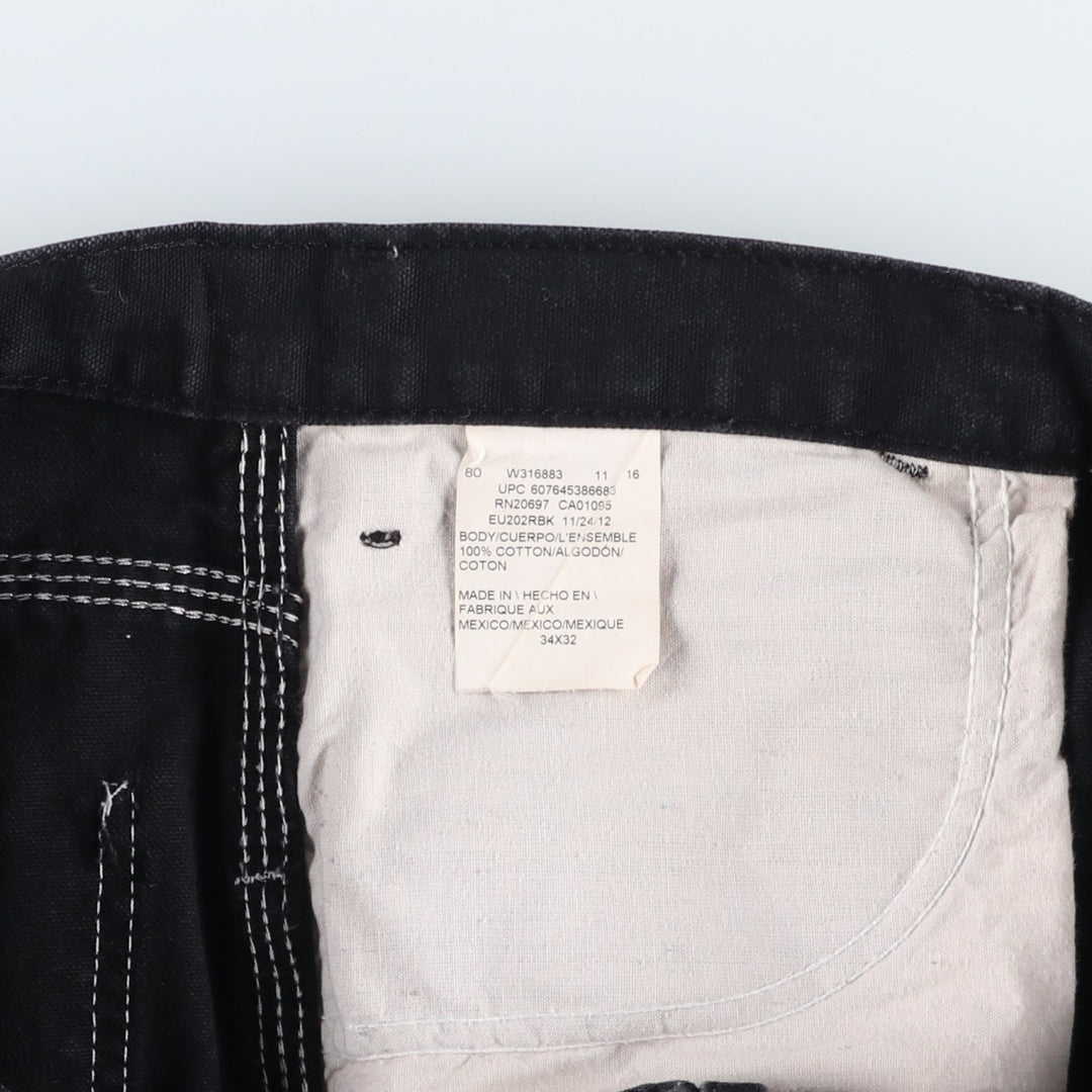 Dickies Cut-off Duck Painter Pants, Men's W36 (approx.) cotton black type Vintage Second Hand