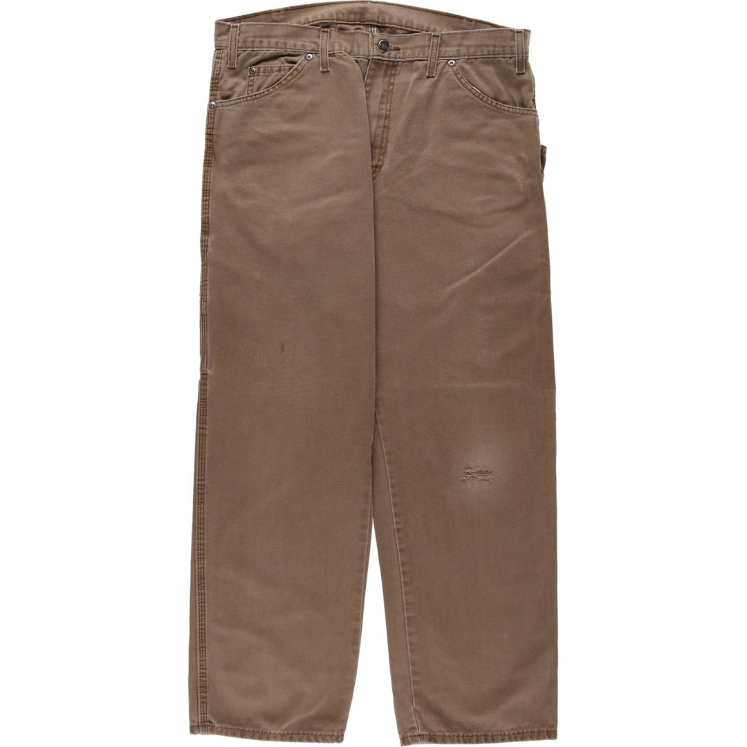 Dickies Relaxed Fit Duck Painter Pants, Men's, W36 equivalent cotton brown type Vintage Second Hand