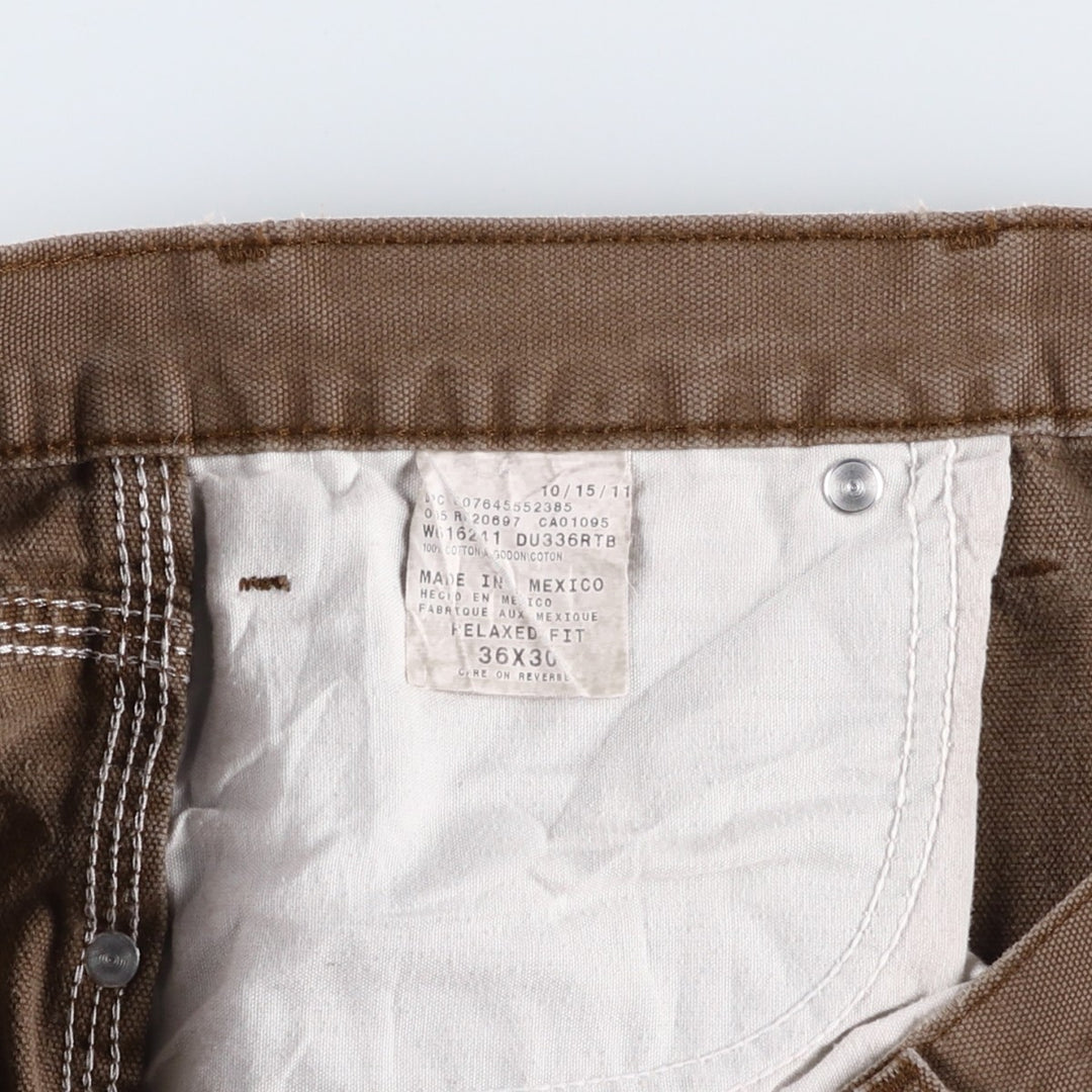 Dickies Relaxed Fit Duck Painter Pants, Men's, W36 equivalent cotton brown type Vintage Second Hand
