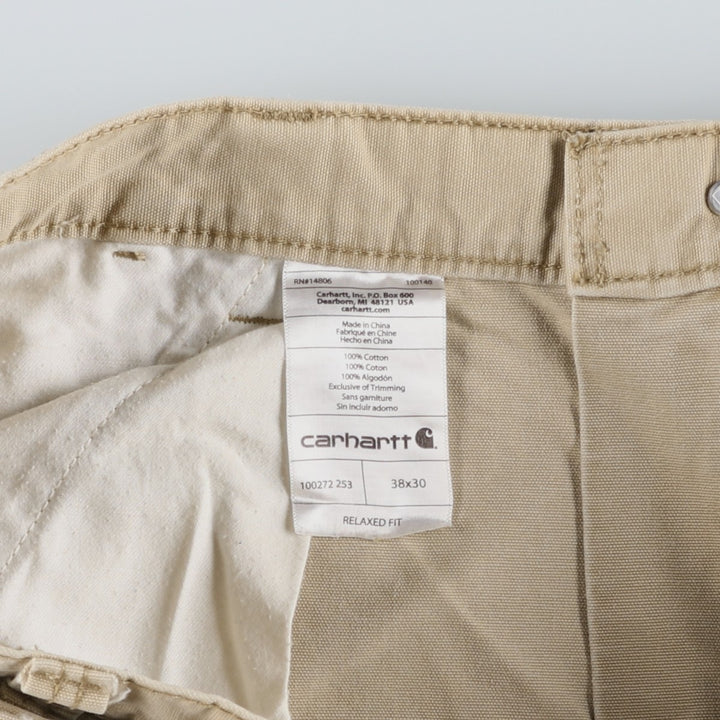 Carhartt Relaxed Fit Duck Work Pants, Men's, Size 38 cotton Beige type Vintage Second Hand