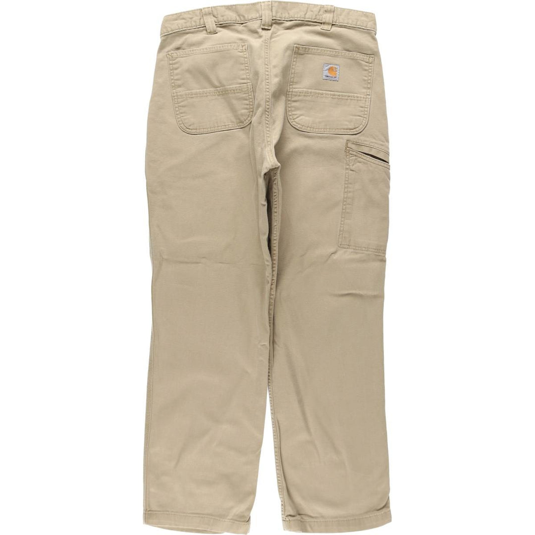 Carhartt Relaxed Fit Duck Work Pants, Men's W35 (approx.) cotton Beige type Vintage Second Hand