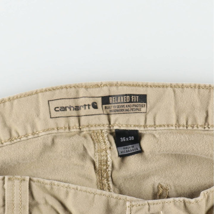Carhartt Relaxed Fit Duck Work Pants, Men's W35 (approx.) cotton Beige type Vintage Second Hand