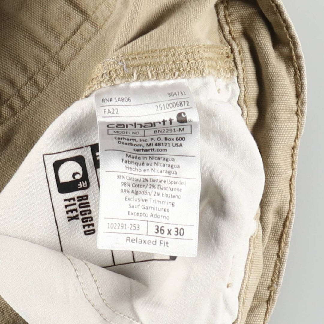 Carhartt Relaxed Fit Duck Work Pants, Men's W35 (approx.) cotton Beige type Vintage Second Hand