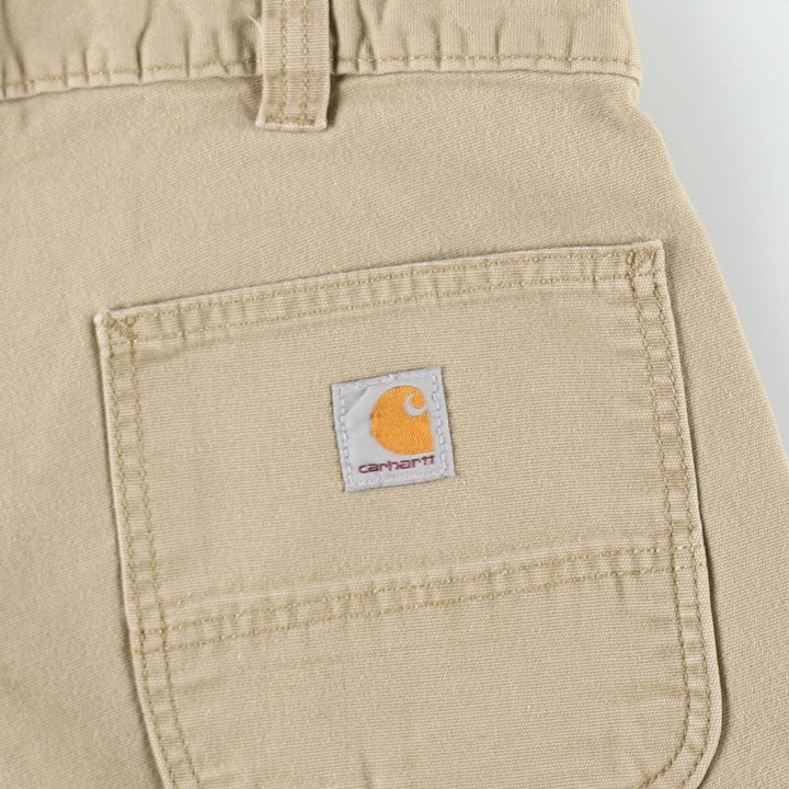 Carhartt Relaxed Fit Duck Work Pants, Men's W35 (approx.) cotton Beige type Vintage Second Hand