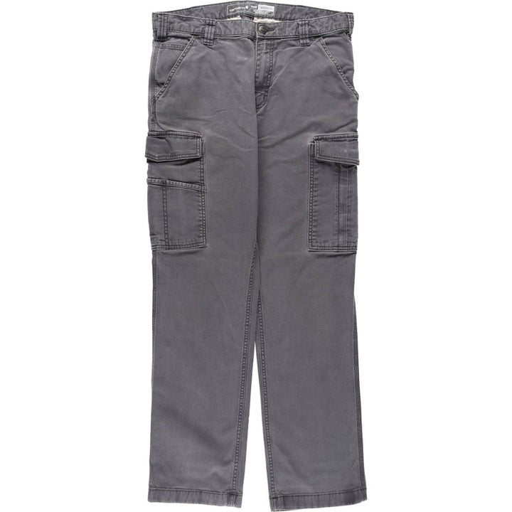 Carhartt Relaxed Fit Duck Work Pants Cargo Pants Men's W34 (approx.) cotton gray type Vintage Second Hand
