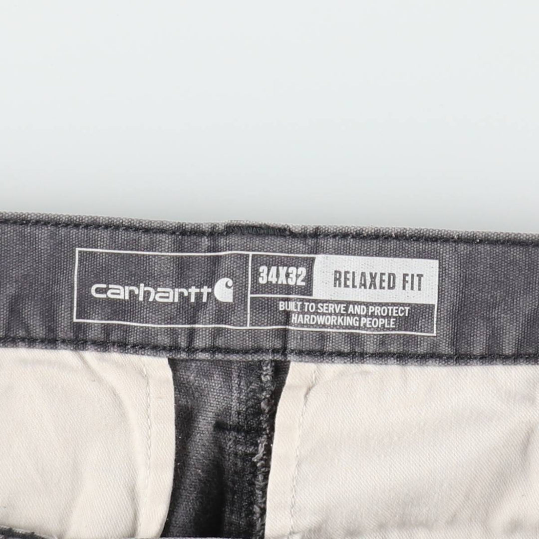 Carhartt Relaxed Fit Duck Work Pants Cargo Pants Men's W34 (approx.) cotton gray type Vintage Second Hand