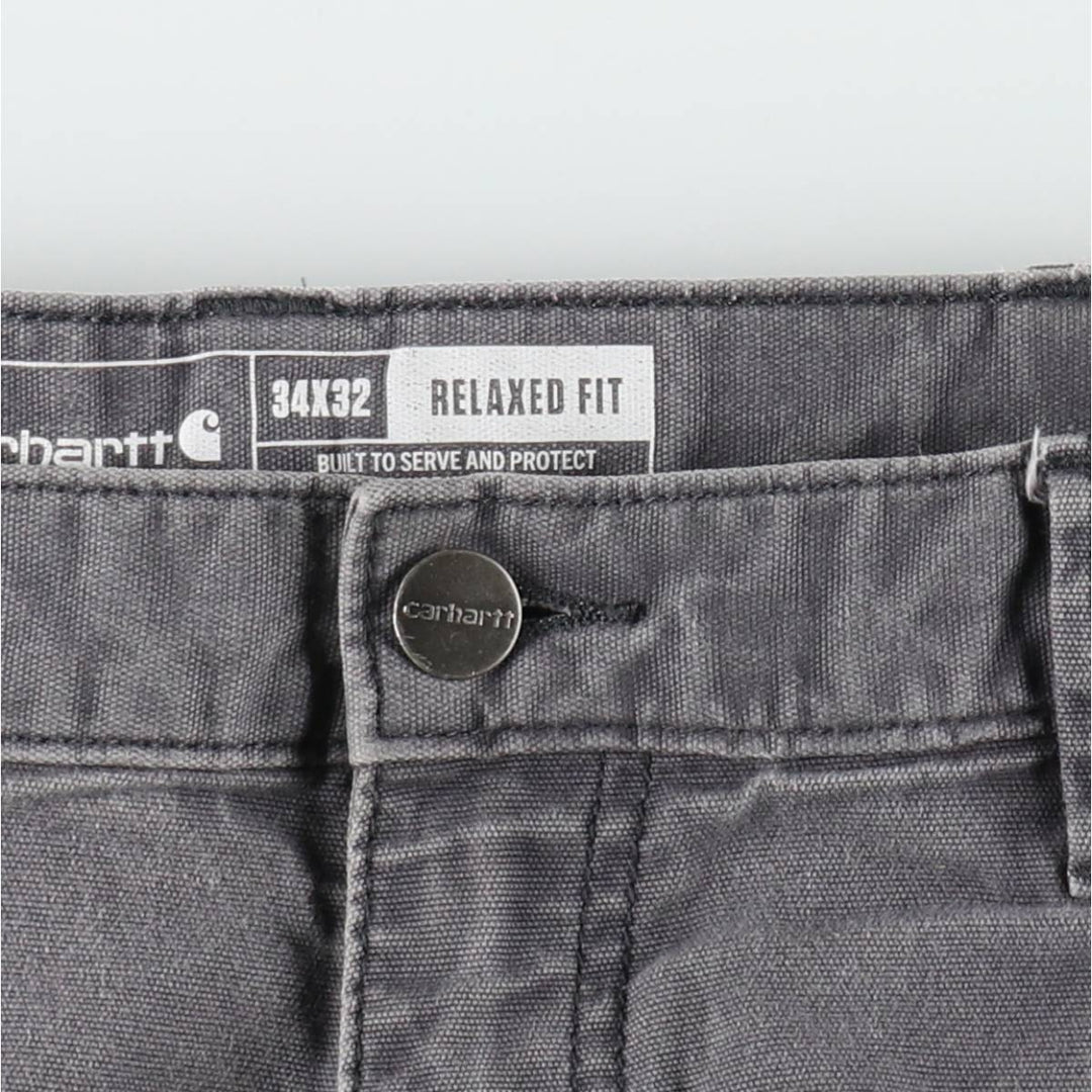 Carhartt Relaxed Fit Duck Work Pants Cargo Pants Men's W34 (approx.) cotton gray type Vintage Second Hand