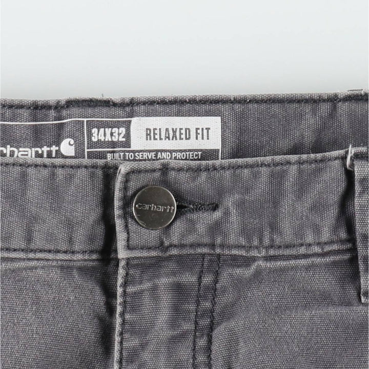 Carhartt Relaxed Fit Duck Work Pants Cargo Pants Men's W34 (approx.) cotton gray type Vintage Second Hand