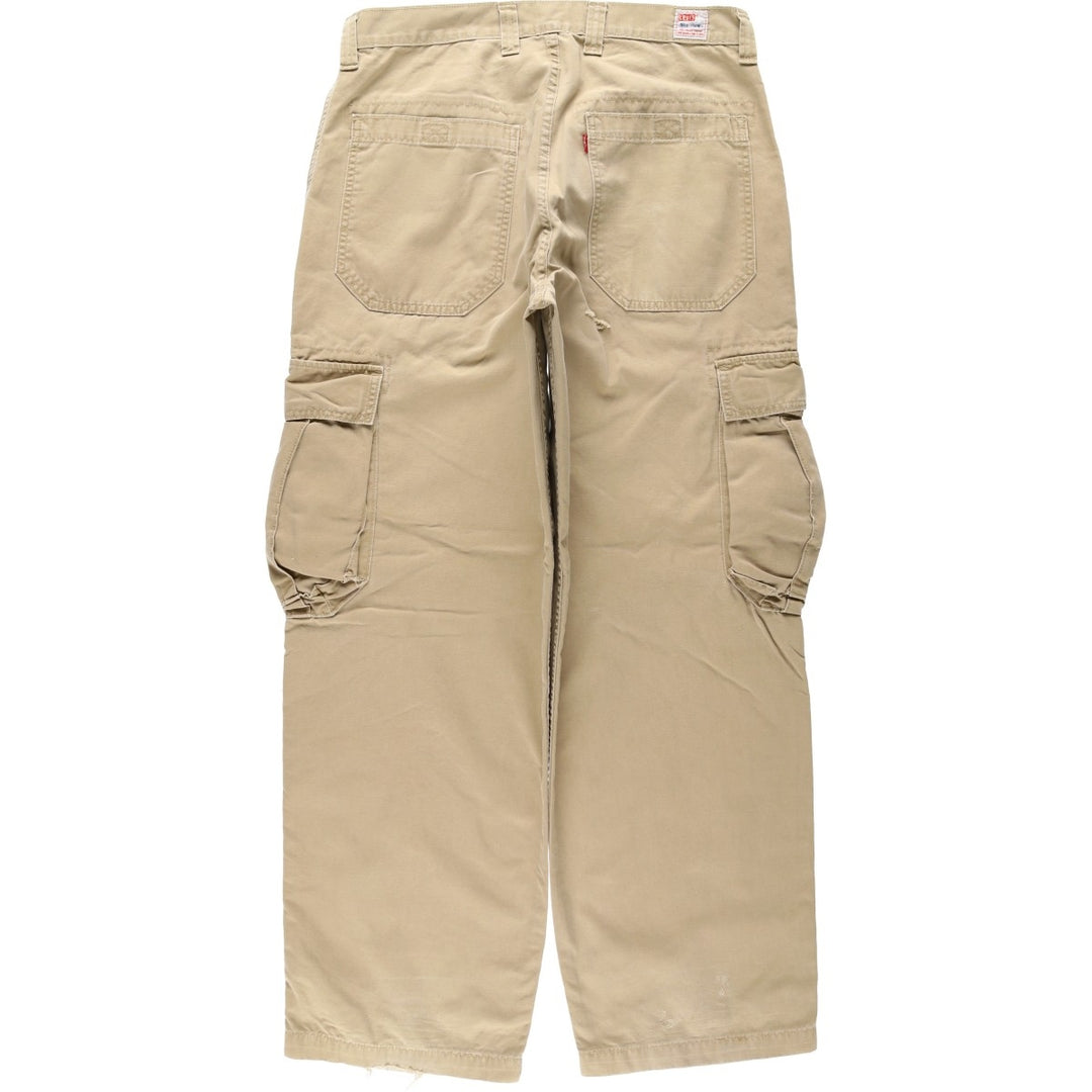 1990'S Levi's 588-6430 Duck Cargo Work Pants, Men's Size W34 (approx.), Vintage cotton Beige type Vintage Second Hand