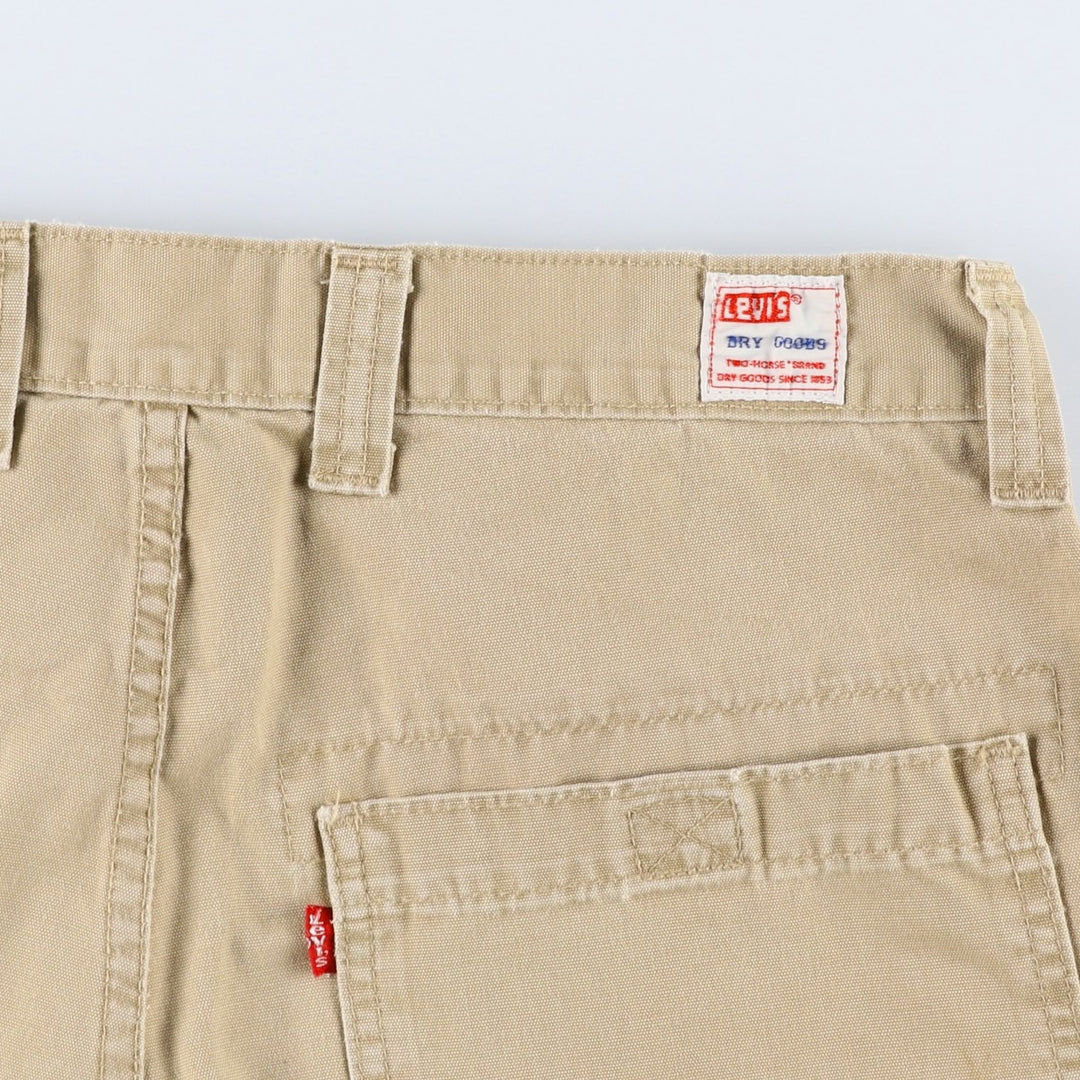 1990'S Levi's 588-6430 Duck Cargo Work Pants, Men's Size W34 (approx.), Vintage cotton Beige type Vintage Second Hand
