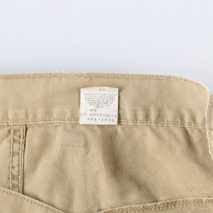 1990'S Levi's 588-6430 Duck Cargo Work Pants, Men's Size W34 (approx.), Vintage cotton Beige type Vintage Second Hand