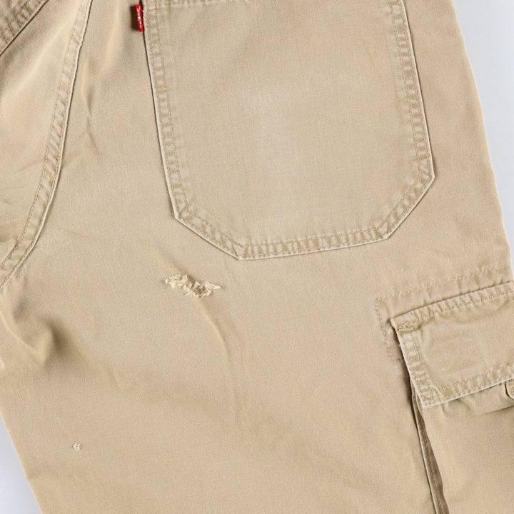1990'S Levi's 588-6430 Duck Cargo Work Pants, Men's Size W34 (approx.), Vintage cotton Beige type Vintage Second Hand
