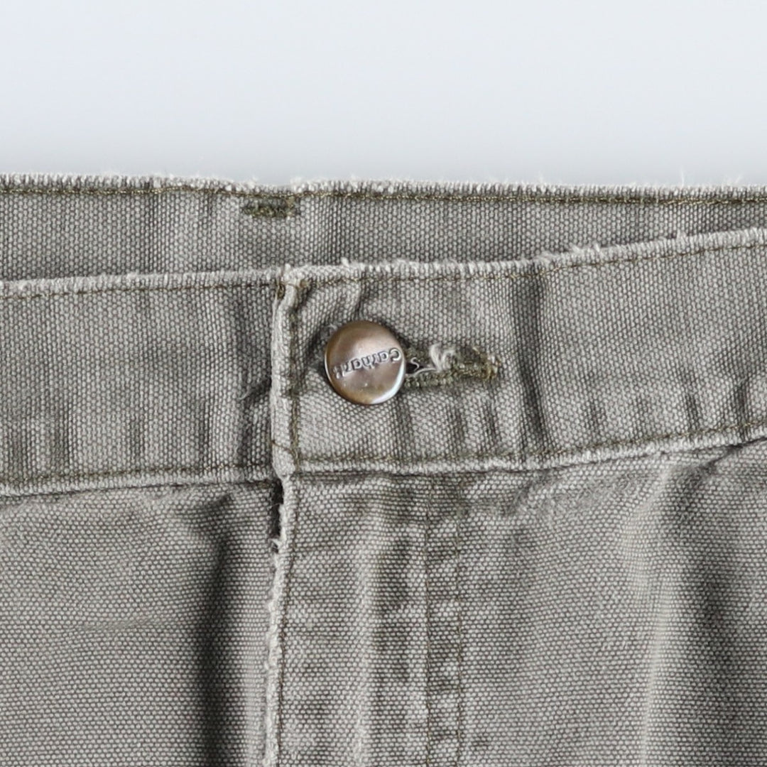 00'S Carhartt Dungaree Fit Duck Painter Pants Men's W36 cotton Khaki type Vintage Second Hand