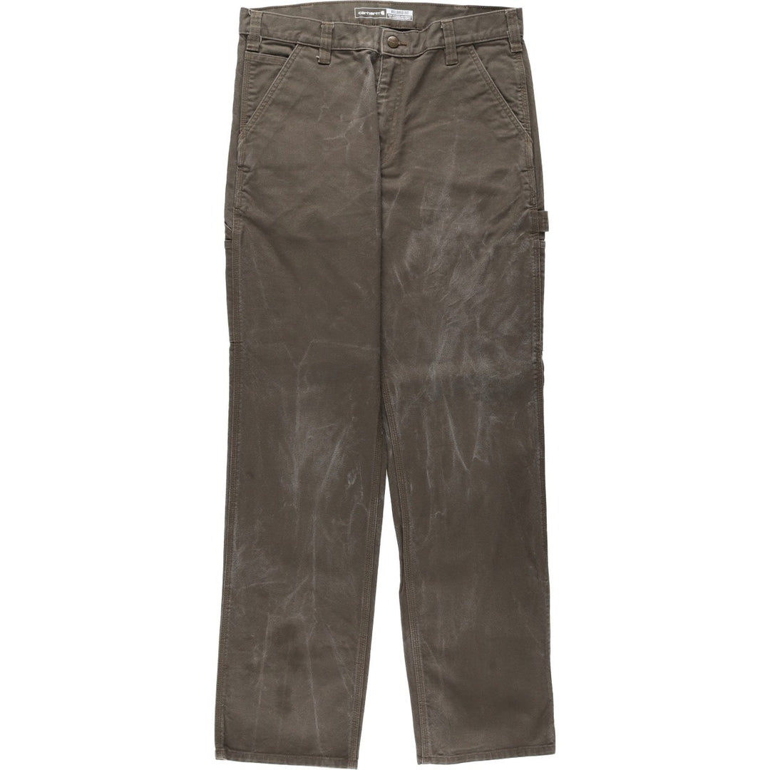 Carhartt Relaxed Fit Duck Painter Pants, Men's, Size 34 cotton Khaki type brown Vintage Second Hand
