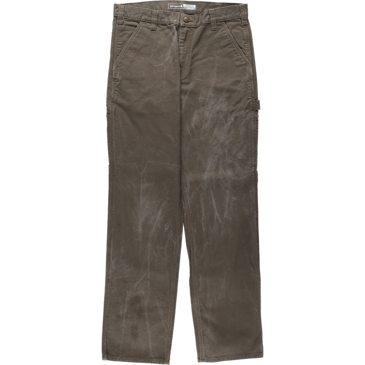 Carhartt Relaxed Fit Duck Painter Pants, Men's, Size 34 cotton Khaki type brown Vintage Second Hand