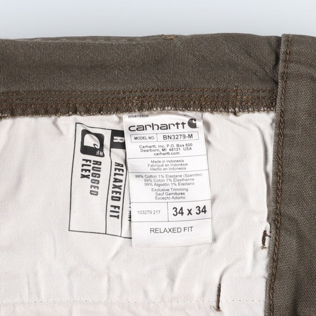 Carhartt Relaxed Fit Duck Painter Pants, Men's, Size 34 cotton Khaki type brown Vintage Second Hand