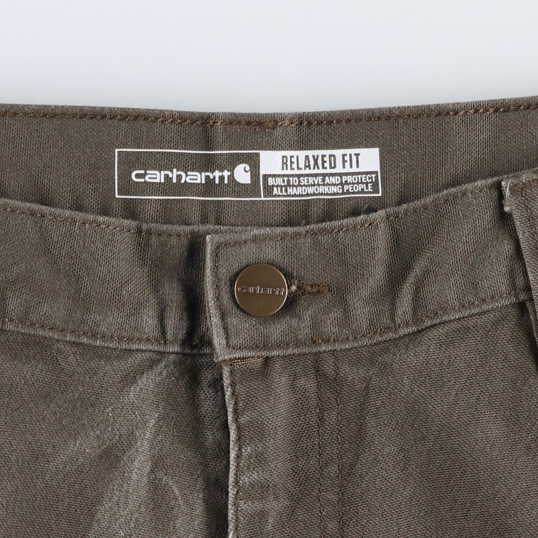 Carhartt Relaxed Fit Duck Painter Pants, Men's, Size 34 cotton Khaki type brown Vintage Second Hand