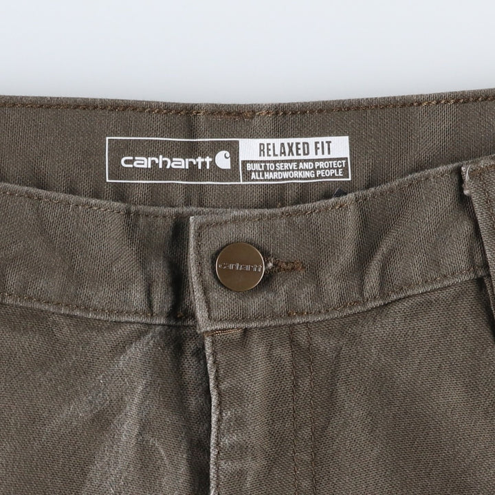 Carhartt Relaxed Fit Duck Painter Pants, Men's, Size 34 cotton Khaki type brown Vintage Second Hand
