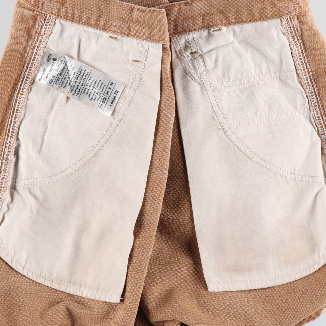 Carhartt Loose Fit Duck Painter Pants, Men's, W34 equivalent cotton brown type Vintage Second Hand