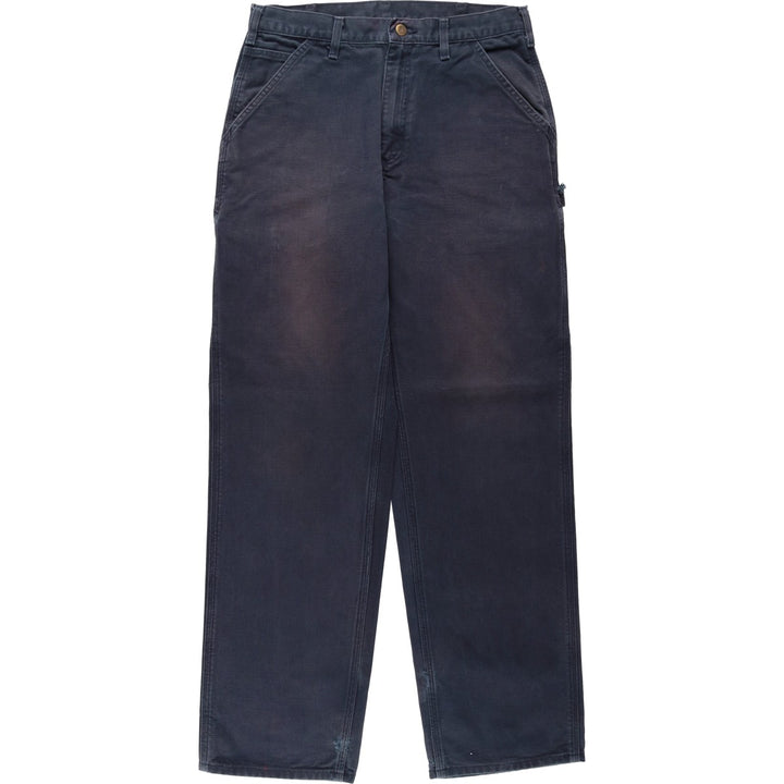 Carhartt Dungaree Fit Duck Painter Pants, Men's, W32 equivalent cotton navy blue type Vintage Second Hand