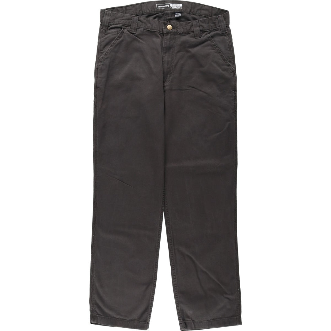 Carhartt Relaxed Fit Duck Work Pants, Men's, W34 equivalent cotton Charcoal Vintage Second Hand