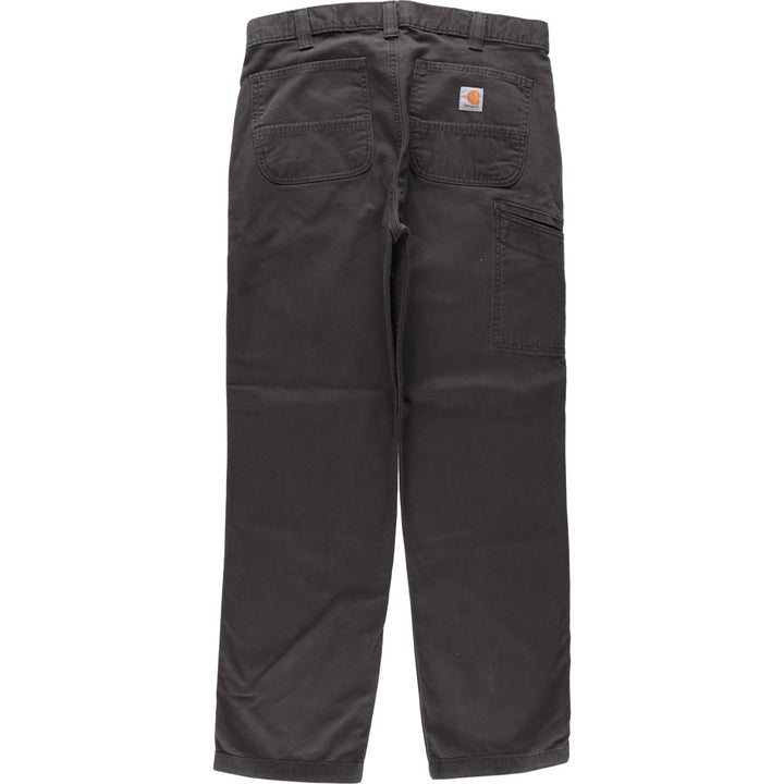 Carhartt Relaxed Fit Duck Work Pants, Men's, W34 equivalent cotton Charcoal Vintage Second Hand
