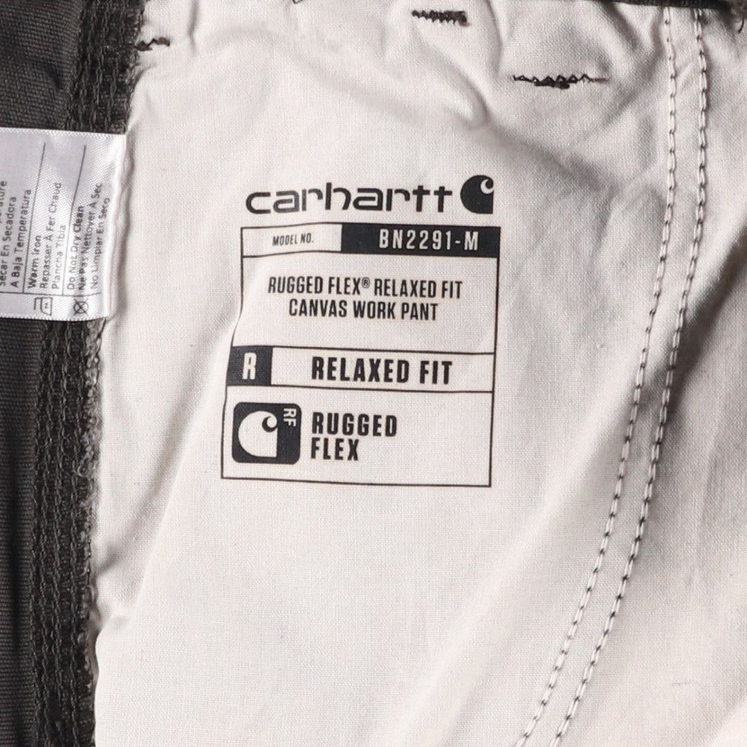 Carhartt Relaxed Fit Duck Work Pants, Men's, W34 equivalent cotton Charcoal Vintage Second Hand