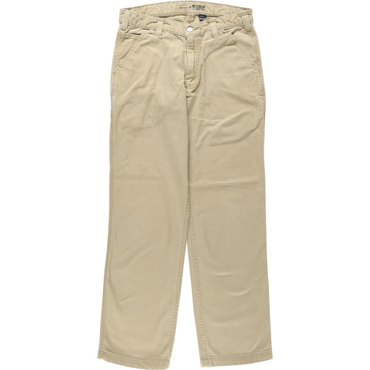 Carhartt Relaxed Fit Duck Work Pants, Men's W31 (approx.) cotton Beige type Vintage Second Hand
