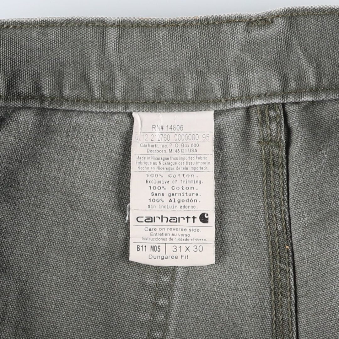 Carhartt Dungaree Fit Duck Painter Pants, Men's, W31 equivalent cotton Khaki type Vintage Second Hand