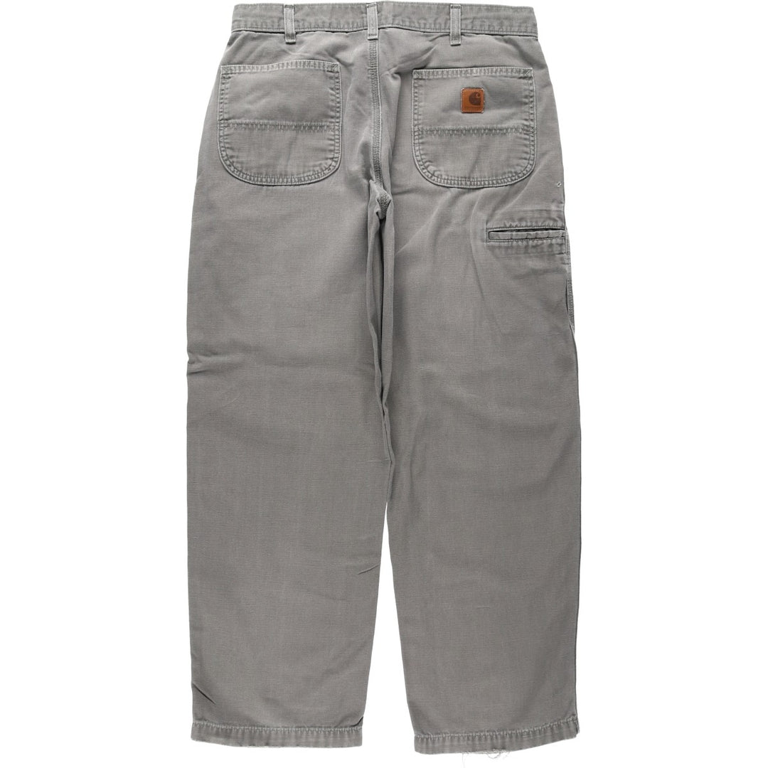 Carhartt Dungaree Fit Duck Work Pants, Men's, Size 34 cotton Khaki type Vintage Second Hand