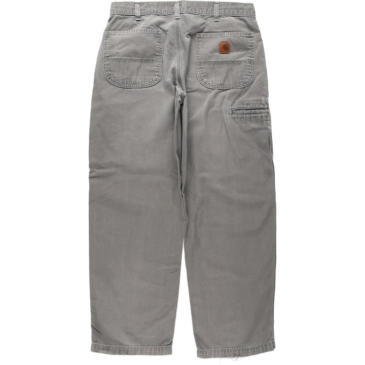 Carhartt Dungaree Fit Duck Work Pants, Men's, Size 34 cotton Khaki type Vintage Second Hand