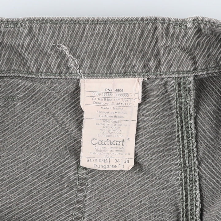 Carhartt Dungaree Fit Duck Work Pants, Men's, Size 34 cotton Khaki type Vintage Second Hand