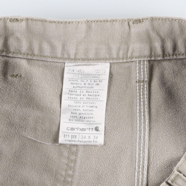 Carhartt Original Dungaree Fit Duck Painter Pants, Men's, Size 34 cotton gray type Vintage Second Hand