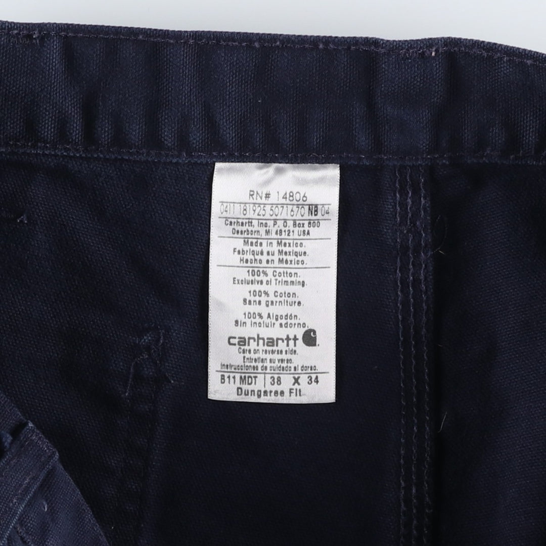 Carhartt Dungaree Fit Duck Painter Pants, Men's, W37 equivalent cotton navy blue type Vintage Second Hand