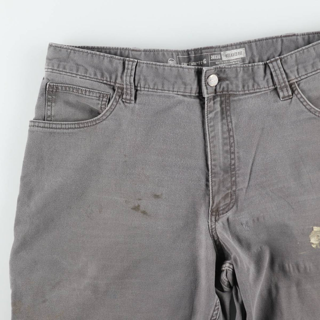Carhartt Relaxed Fit Duck Work Pants, Men's, W37 equivalent cotton gray type Vintage Second Hand