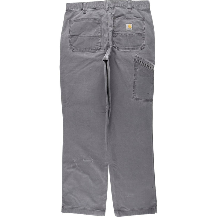 Carhartt Relaxed Fit Duck Work Pants, Men's, W34 equivalent cotton gray type Vintage Second Hand
