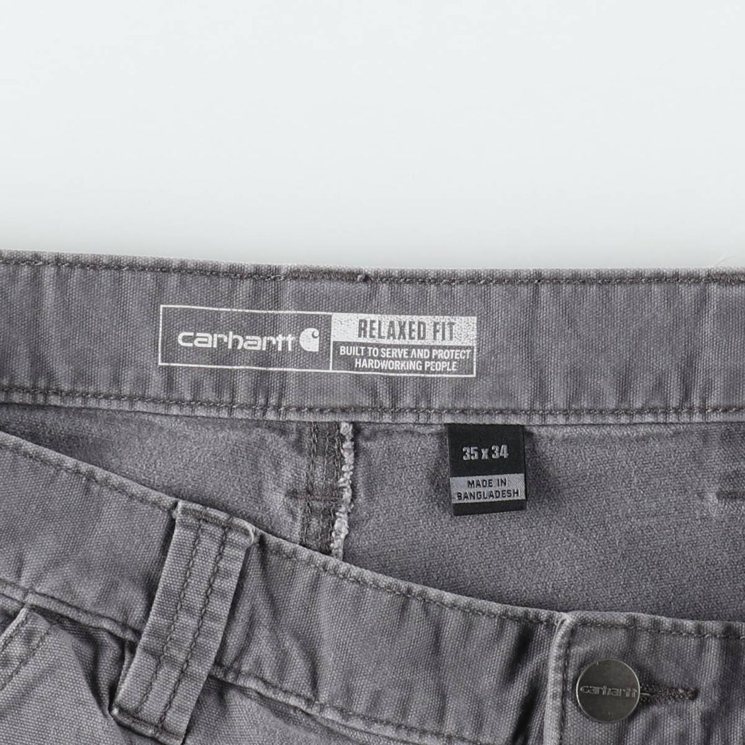 Carhartt Relaxed Fit Duck Work Pants, Men's, W34 equivalent cotton gray type Vintage Second Hand