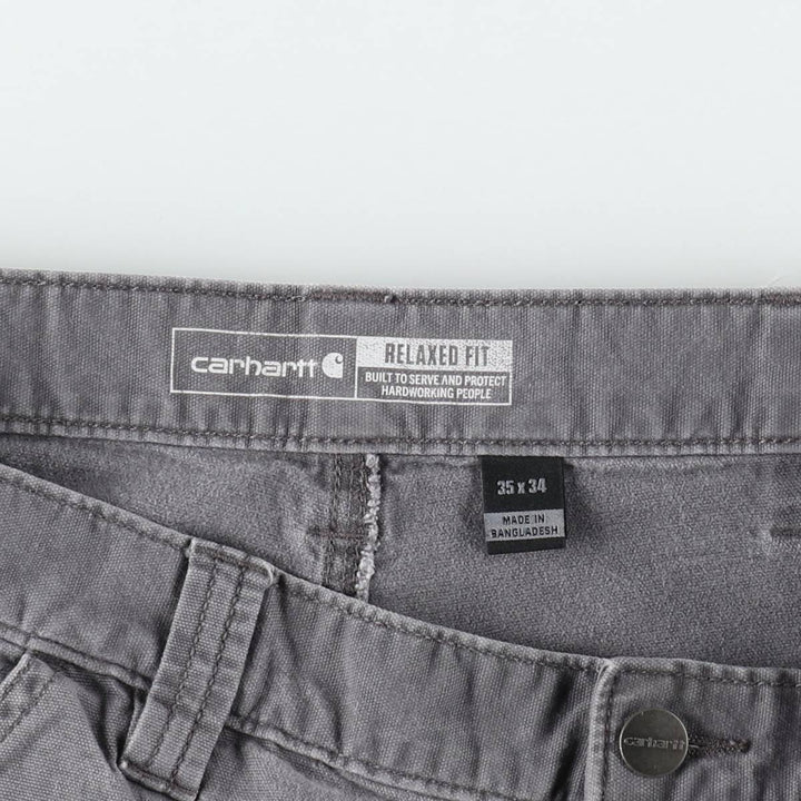 Carhartt Relaxed Fit Duck Work Pants, Men's, W34 equivalent cotton gray type Vintage Second Hand