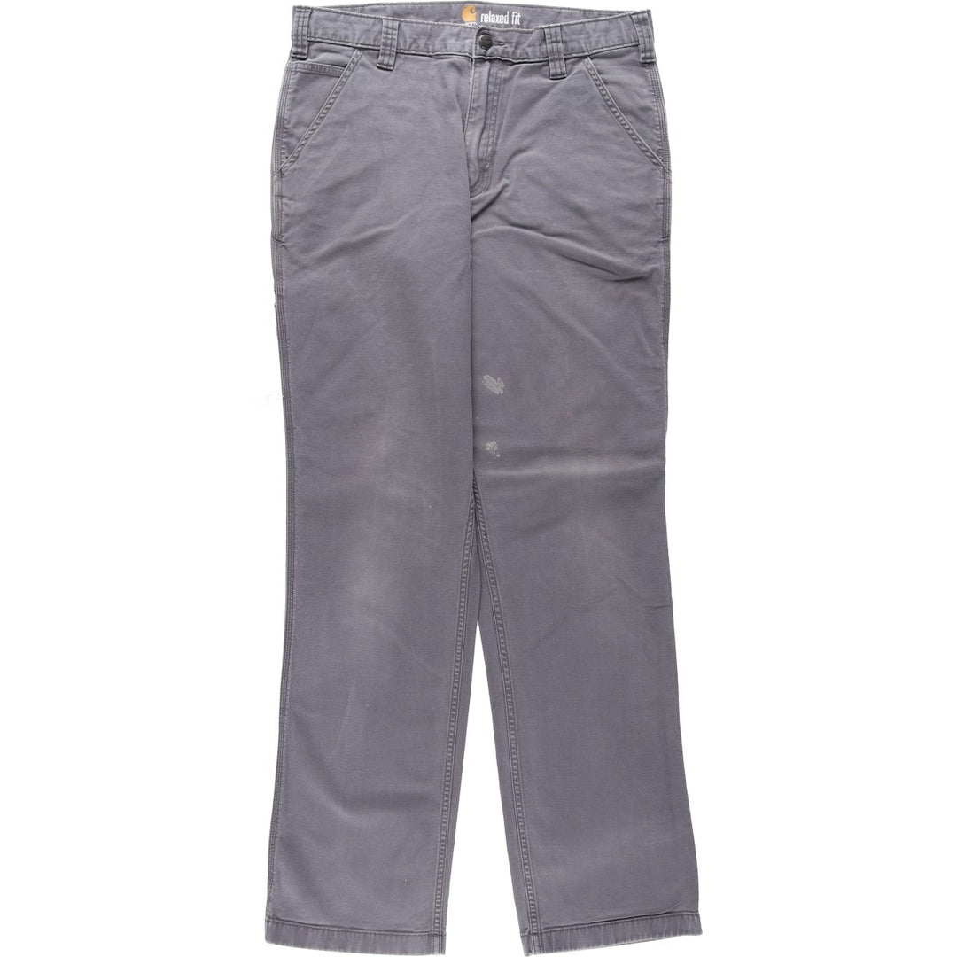 Carhartt Relaxed Fit Duck Work Pants, Men's, W34 equivalent cotton gray type Vintage Second Hand
