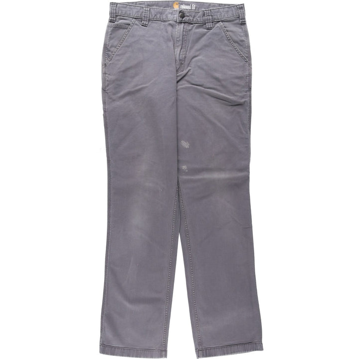 Carhartt Relaxed Fit Duck Work Pants, Men's, W34 equivalent cotton gray type Vintage Second Hand