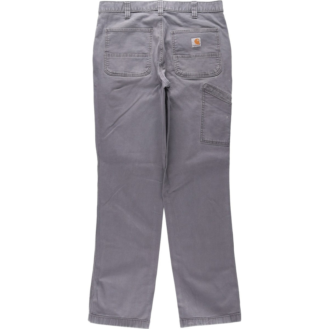 Carhartt Relaxed Fit Duck Work Pants, Men's, W34 equivalent cotton gray type Vintage Second Hand